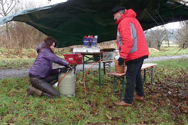 Gasflasche in Betrieb setzen