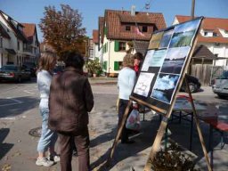 Infostand Unterschriftenlisten Baggersee