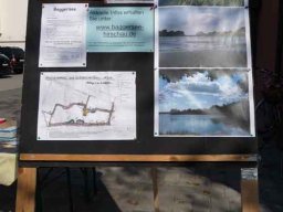 Infostand Unterschriftenlisten Baggersee