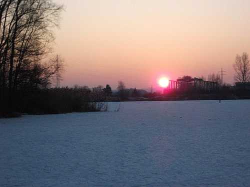 Eis Sonnenuntergang