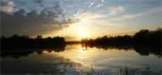 Baggersee im Sonnenuntergang